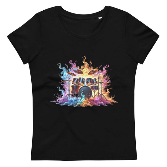 drum flame fitted t-shirt