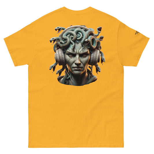 medusa headphone embroidered t-shirt