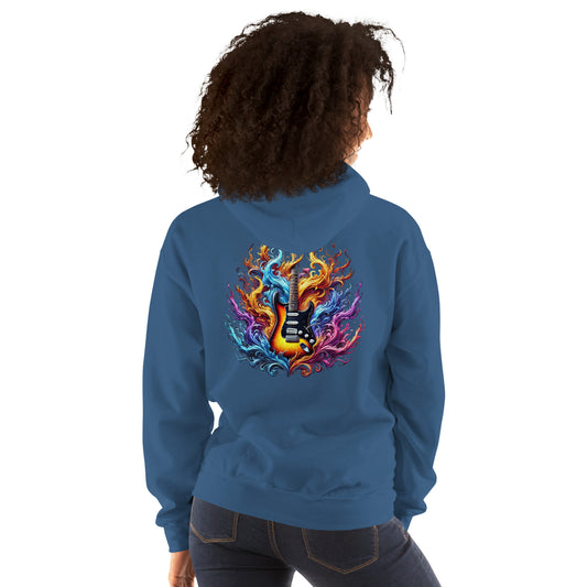 embroidered guitar hoodie